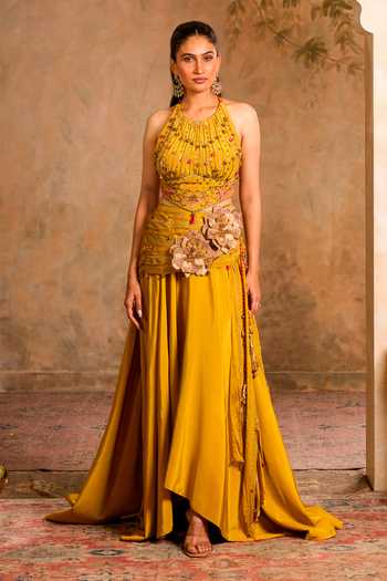 Studio Bagechaa Rimjhim Draped Lehenga & Blouse Set 