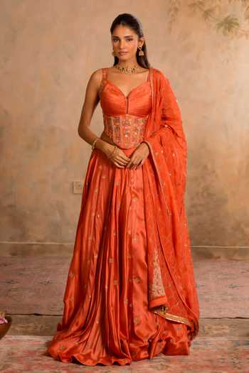 Studio Bagechaa Saaz Embroidered Corset Lehenga Set 