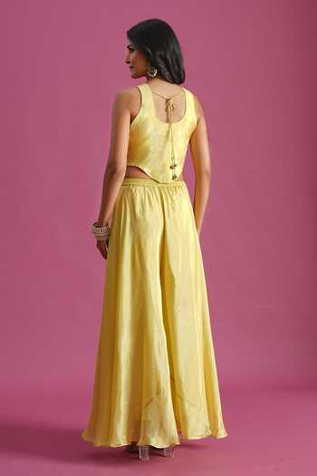 Samyukta Singhania Embroidered Top Palazzo Set 