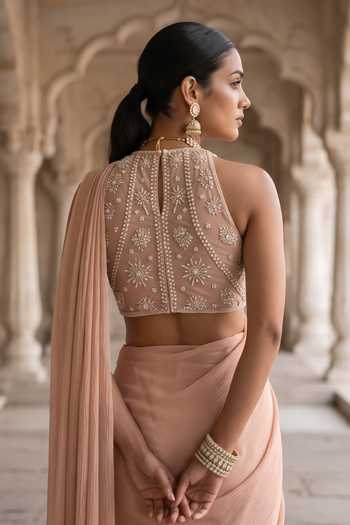 Aneesh Agarwaal Roop Chhaya Pre-Stitched Saree With Blouse
