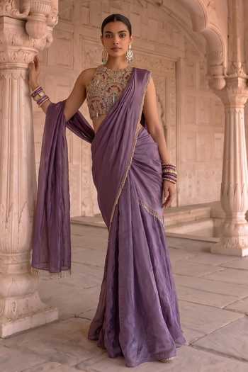 Aneesh Agarwaal Draksh Rani Pre-Draped Saree With Blouse