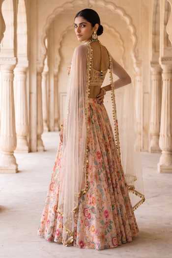 Aneesh Agarwaal Bagh-e-bahar Chintz Print Lehenga Set 