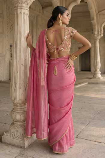 Aneesh Agarwaal Rani Kalash Pre-Draped Saree With Blouse