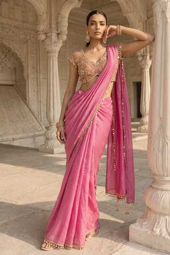 Aneesh Agarwaal Rani Kalash Pre-Draped Saree With Blouse