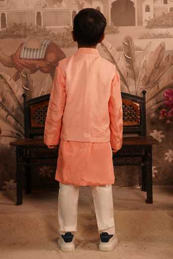 Arani Label Wild Orchard Nehru Jacket & Kurta Set 