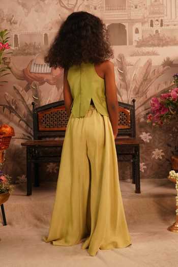 Arani Label Forest Fawn Crop Top & Palazzo Set 