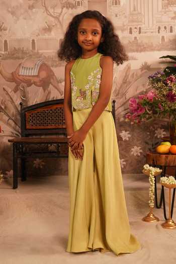Arani Label Forest Fawn Crop Top & Palazzo Set 