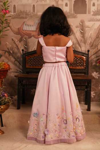 Arani Label Sweet Ombre Lehenga With Crop Top 