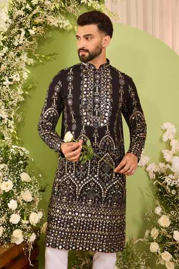 Kasbah The Vale Mirror Work Kurta 