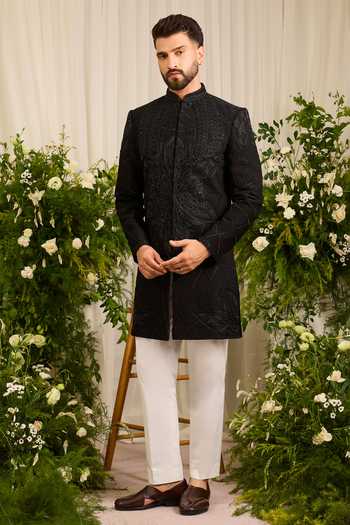 Kasbah Valtier Geometric Cutdana Sherwani 