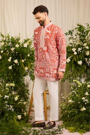 Kasbah The Imperial Flora & Fauna Short Kurta 