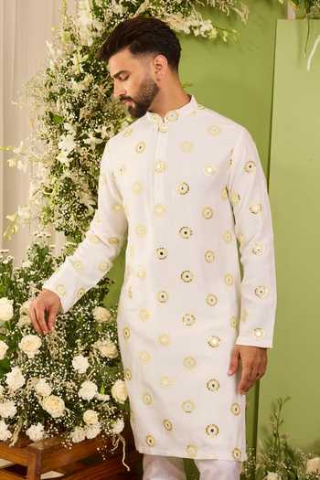 Kasbah The Ciel Mirror Work Kurta