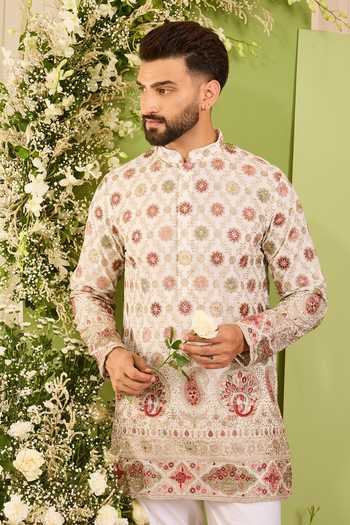 Kasbah Alouette Peacock Detailed Short Kurta 
