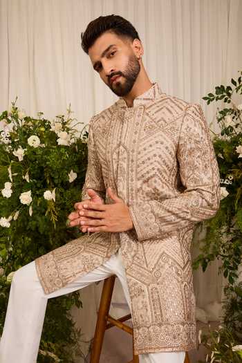 Kasbah Eminence Cutdana Embroidered Sherwani 