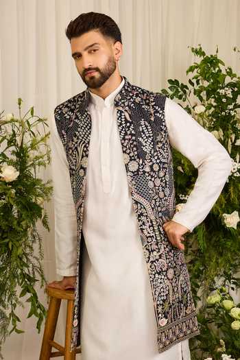 Kasbah The Canopy Embroidered Nehru Jacket 