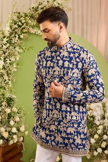Kasbah Imperial Court Mughal Embroidered Kurta 