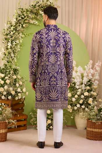 Kasbah The Cortege Botanical Zari Kurta 