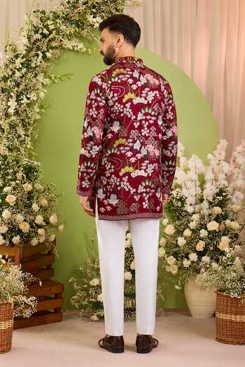 Kasbah The Tropique Flamingo Motif Kurta