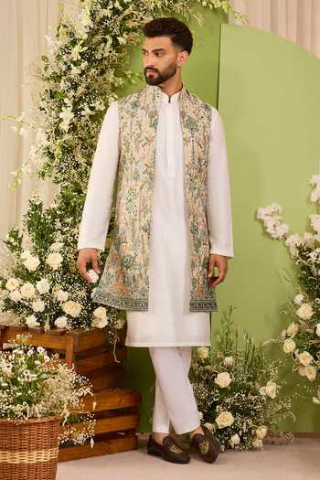 Kasbah Tropical Embroidered Nehru Jacket