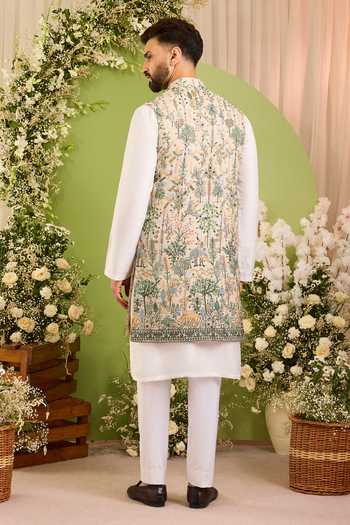 Kasbah Tropical Embroidered Nehru Jacket