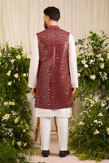 Kasbah Haute Mirror Work Nehru Jacket