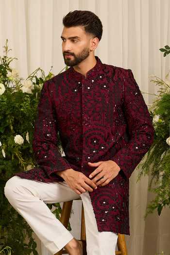Kasbah The Lannister Sculptural Embellished Sherwani