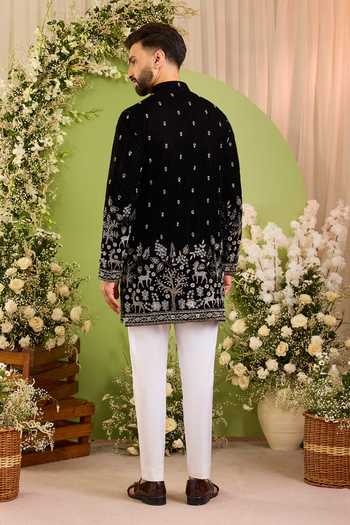 Kasbah The Crowned Sculpted Cutdana Short Kurta 