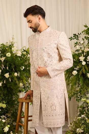 Kasbah Cream Silk The Chateau Royale Handwork Sherwani Online at Aza Fashions Kasbah_Cream Silk The Chateau Royale Handwork Sherwani _Online_at_Aza_Fashions