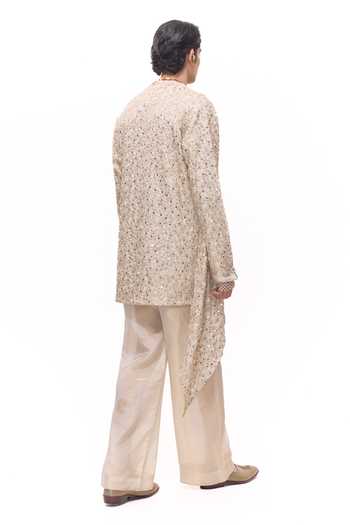 Buy Mukti And Kavith Casa Gold Chanderi, Tissue Layered Kurta And Palazzo Set Online at Aza Fashions Buy_Mukti And Kavith Casa_Gold Chanderi, Tissue Layered Kurta And Palazzo Set _Online_at_Aza_Fashions
