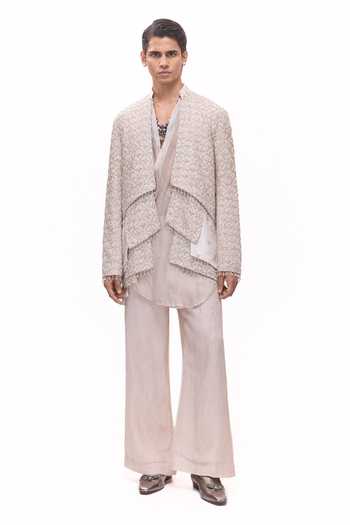 Mukti And Kavith Casa Flapped Jacket & Kurta Set 