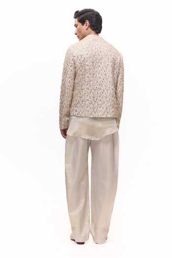 Mukti And Kavith Casa Heritage Embroidered Jacket & Kurta Set 