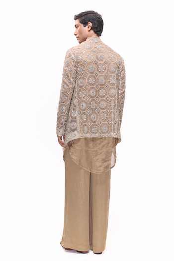 Mukti And Kavith Casa Embroidered Jacket & Regal Kurta Set 