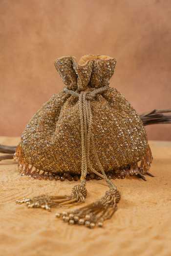 Nayaab By Sonia Shimmer Viel Gold Potli