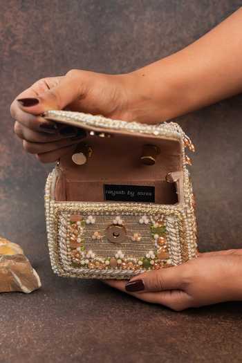 Shop Nayaab By Sonia Gold Empress Charm Clutch Bag Online at Aza Fashions Shop_Nayaab By Sonia_Gold Empress Charm Clutch Bag _Online_at_Aza_Fashions