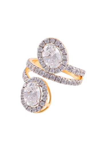 Prata White Infinite Oval Twin Stone Ring Online at Aza Fashions Prata_White Infinite Oval Twin Stone Ring _Online_at_Aza_Fashions