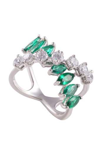Prata Midori Crossover Ring 