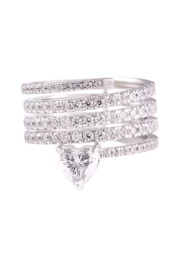 Prata Cordelia Heart Cut Swirl Ring 
