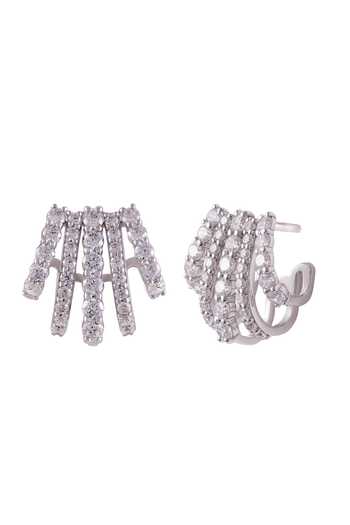 Prata Vesper Fan Shaped Stud Earrings 