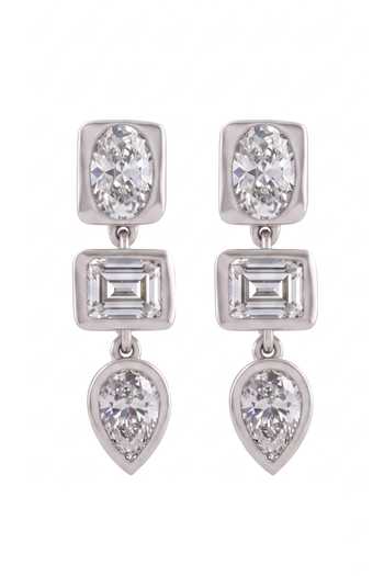 Prata Trinity Drop Earrings 