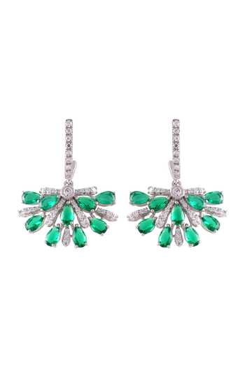 Buy Prata Green Sylva Drop Earrings Online at Aza Fashions Buy_Prata_Green Sylva Drop Earrings _Online_at_Aza_Fashions