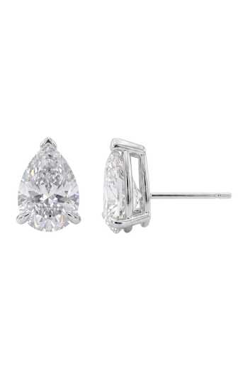 Prata White Pear Cut Solitaire Martini Stud Earrings Online at Aza Fashions Prata_White Pear Cut Solitaire Martini Stud Earrings _Online_at_Aza_Fashions