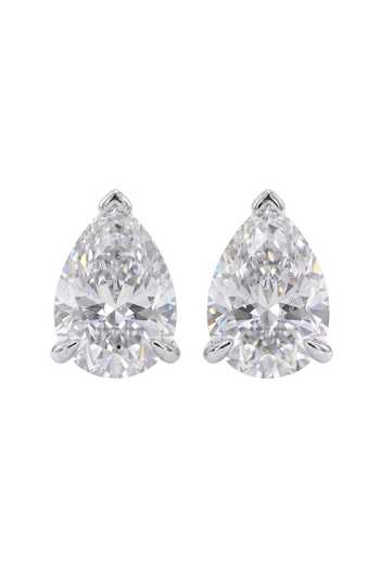 Prata Pear Cut Solitaire Martini Stud Earrings 