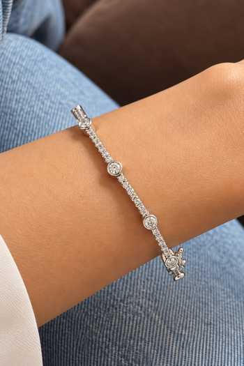 Buy Prata White Serelle Round Bezel Pave Cuff Bracelet Online at Aza Fashions Buy_Prata_White Serelle Round Bezel Pave Cuff Bracelet _Online_at_Aza_Fashions