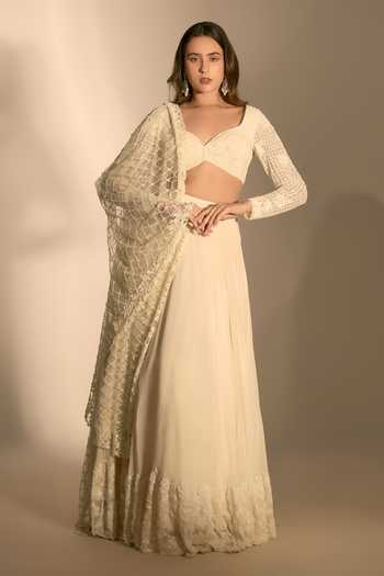 Premya By Manishii Lehenga Set With Heavy Embroidered Dupatta 