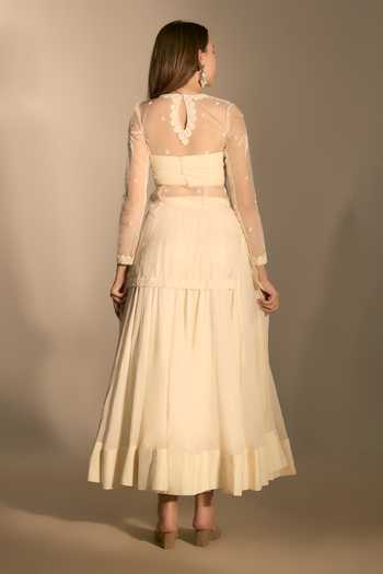 Premya By Manishii Hand Embroidered Kurta Skirt Set 