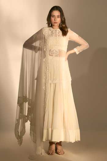 Premya By Manishii Hand Embroidered Kurta Skirt Set 