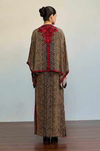 Ritu Kumar Druti Floral Print Kaftan & Skirt Co-ord Set 