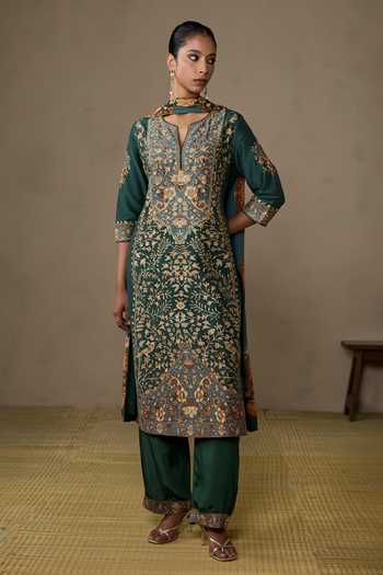 Ritu Kumar Koyel Floral Print Kurta Pant Set 