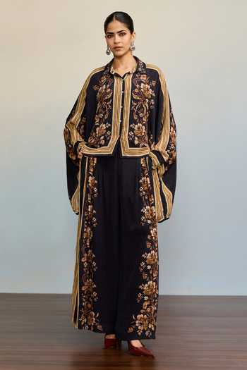 Ritu Kumar Jardin Print Shirt With Palazzo 