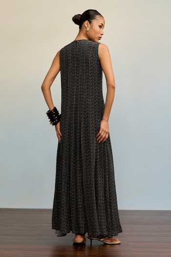 Ritu Kumar Bhumi Micro Print Black Jumpsuit 